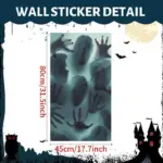 Halloween Horror Decoration Pv Ghost Bloody Hand Window Stickers tag1