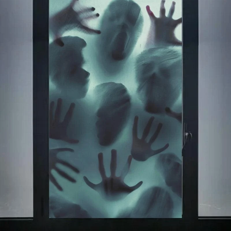 Halloween Horror Decoration Pv Ghost Bloody Hand Window Stickers -  - #tag1#