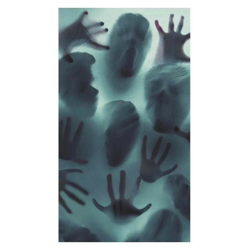 Halloween Horror Decoration Pv Ghost Bloody Hand Window Stickers -  - #tag1#