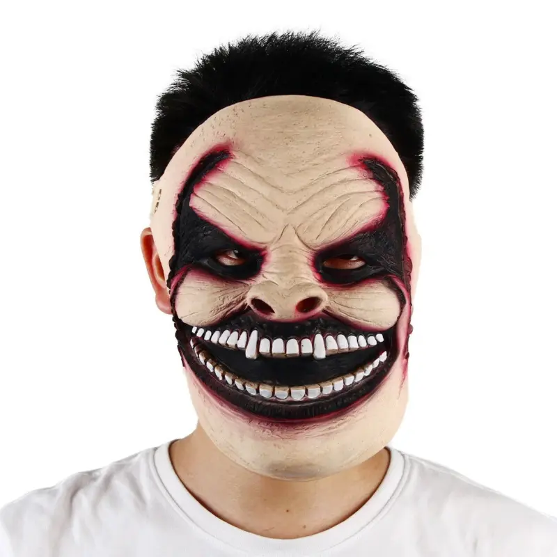 Halloween Horror Half Face Bleeding Mask Headgear tag1