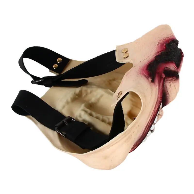 Halloween Horror Half Face Bleeding Mask Headgear tag1