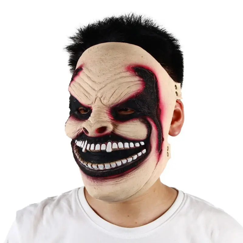 Halloween Horror Half Face Bleeding Mask Headgear tag1
