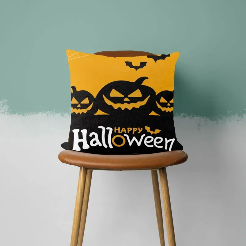 Halloween Horror Pumpkin Printed Pillowcase tag1