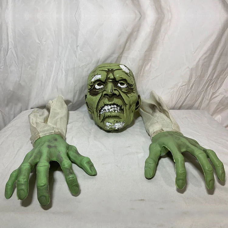 Halloween Horror Skull Head Gloves Three-piece Resin Latex Decoration -  - #tag1#