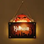 Halloween House Sign Ambient Night Light tag1