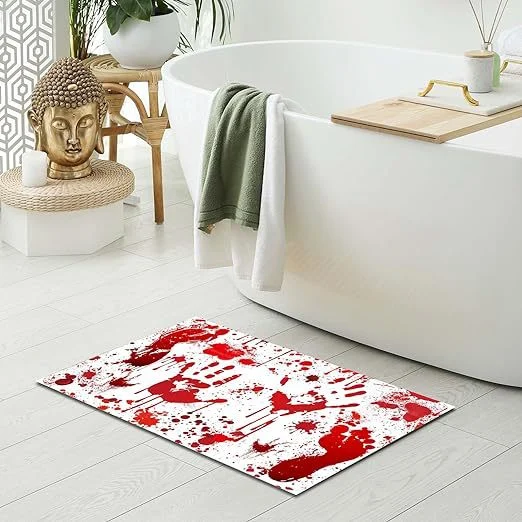 Halloween Household Blood Footprints Entrance Carpet - - #tag1#