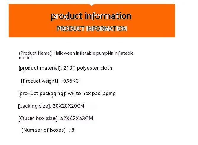 Halloween Inflatable Ghost With Pumpkin Slices Outdoor Holiday Decorations -  - #tag1#