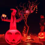 Halloween Inflatable Pumpkin Ghost Decorations Color Light tag1