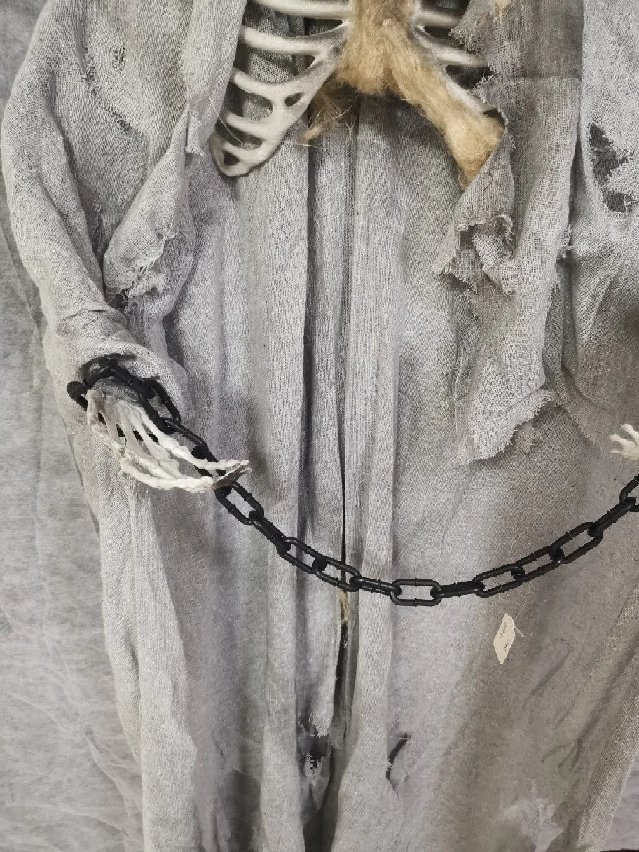 Halloween Iron Chain With Sternum Skull Decoration Props -  - #tag1#