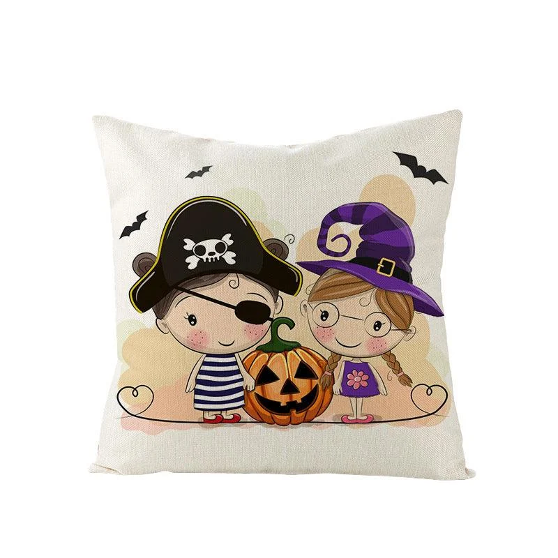 Halloween Kitten Pumpkin Head Pillow Cover -  - #tag1#