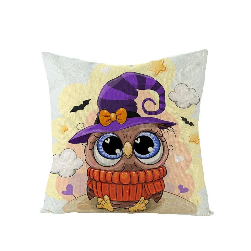 Halloween Kitten Pumpkin Head Pillow Cover -  - #tag1#