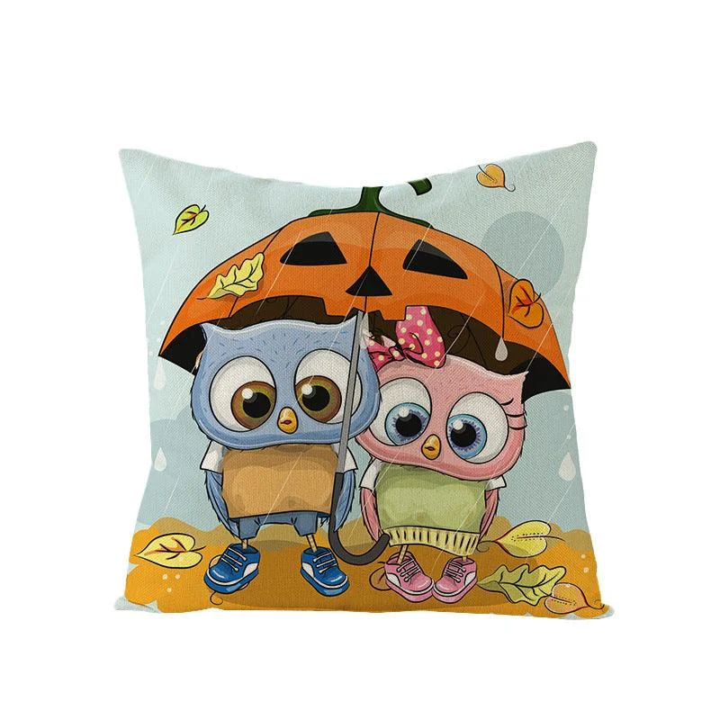 Halloween Kitten Pumpkin Head Pillow Cover -  - #tag1#