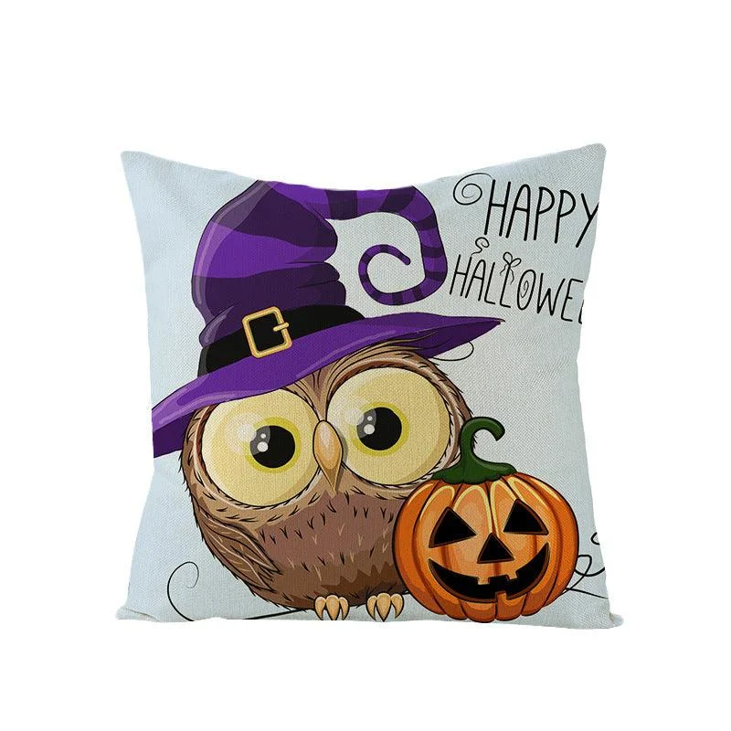 Halloween Kitten Pumpkin Head Pillow Cover -  - #tag1#