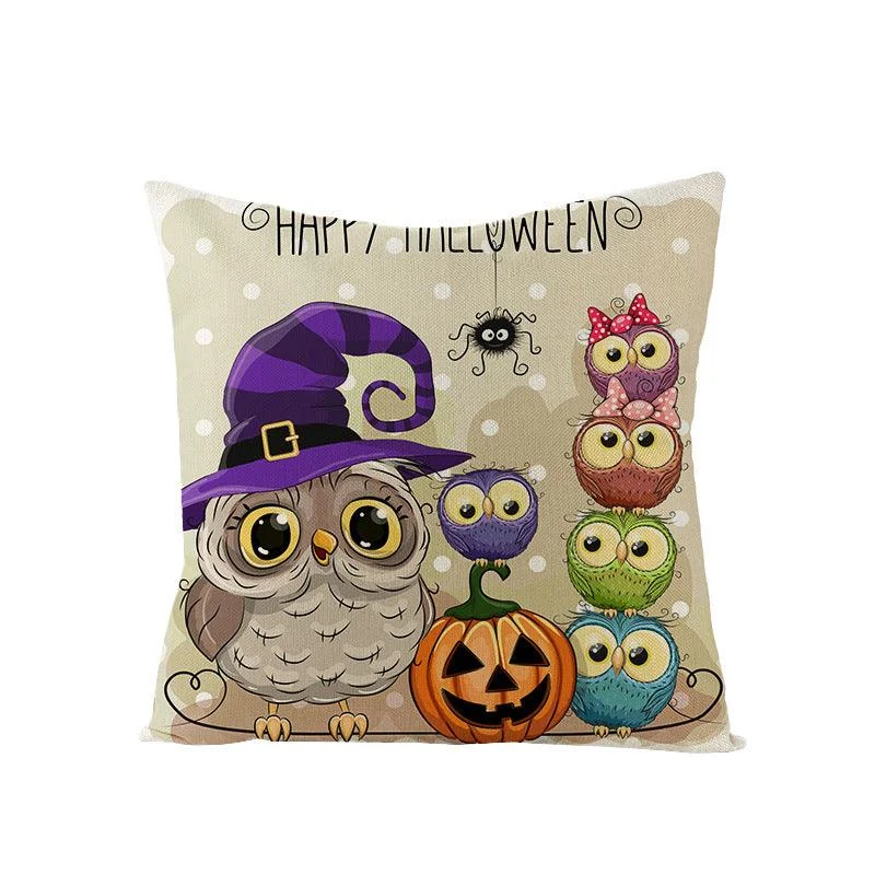Halloween Kitten Pumpkin Head Pillow Cover -  - #tag1#