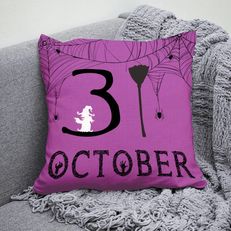 Halloween Linen Printed Pillowcase Household -  - #tag1#