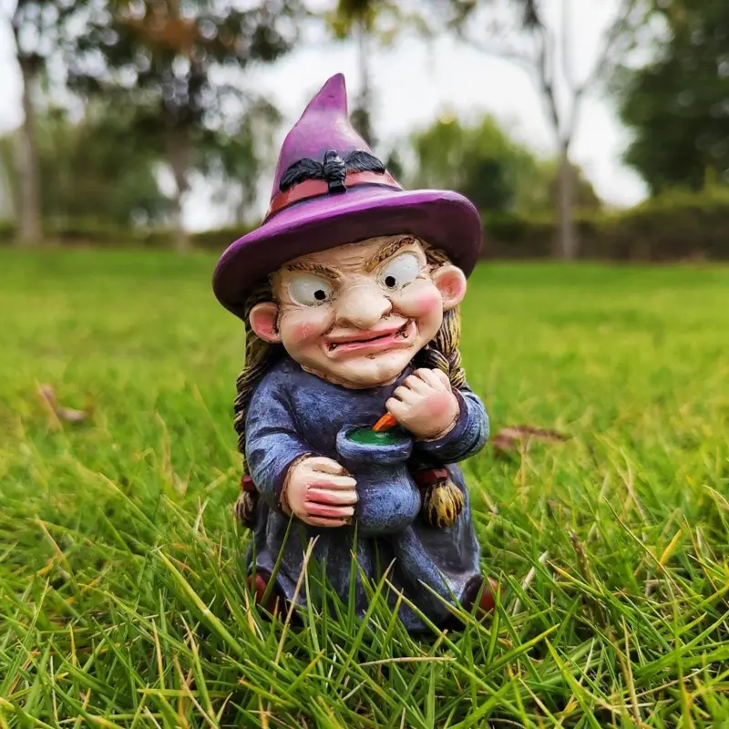 Halloween Magic Witch Sculpture Resin Crafts Small Ornaments tag1