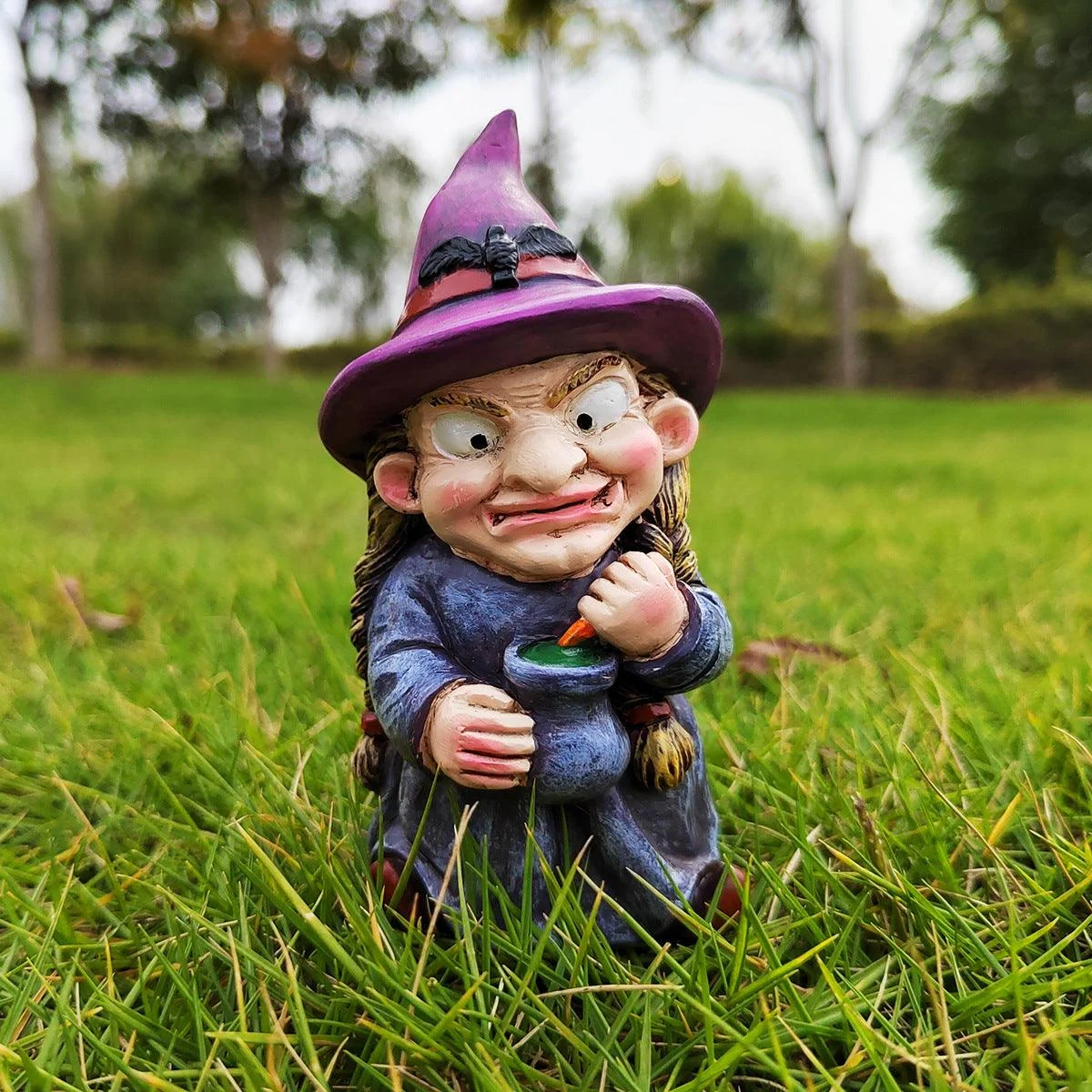 Halloween Magic Witch Sculpture Resin Crafts Small Ornaments -  - #tag1#