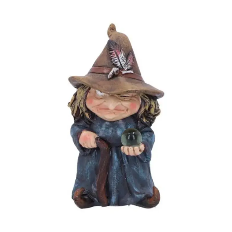 Halloween Magic Witch Sculpture Resin Crafts Small Ornaments tag1