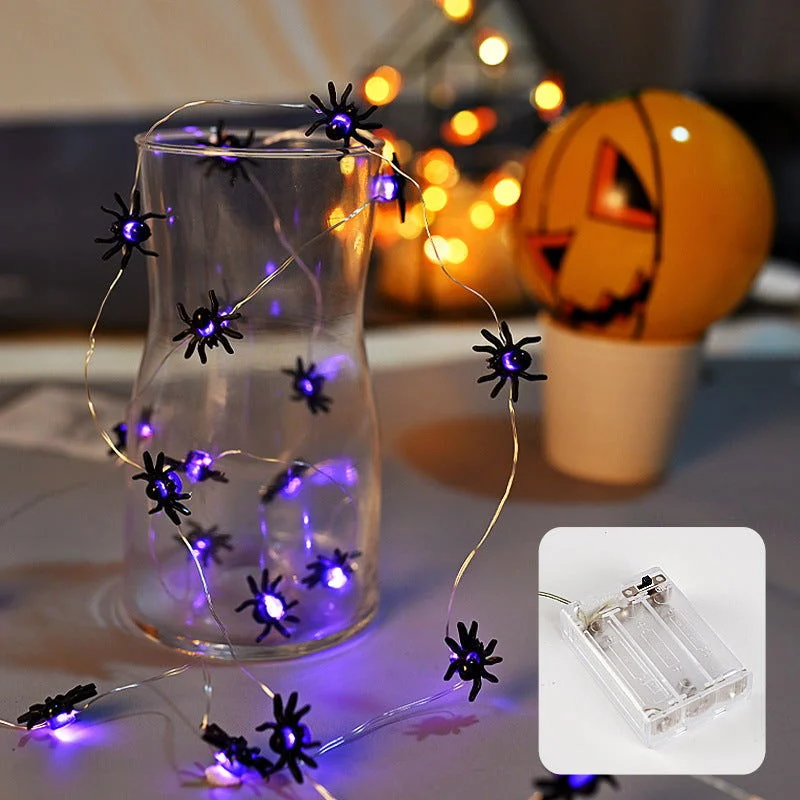 Halloween Modeling Lighting Chain Bat Spider Decorative Colored String Lights -  - #tag1#