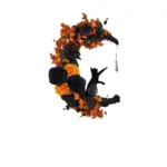 Halloween Moon Cat Garland Ornaments tag1