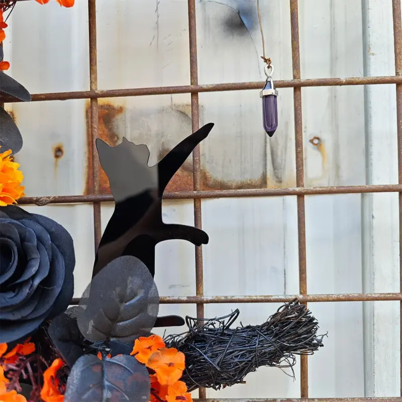 Halloween Moon Cat Garland Ornaments tag1