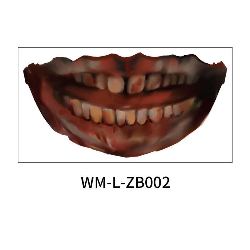Halloween Mouth Tattoo Stickers Party Horror -  - #tag1#
