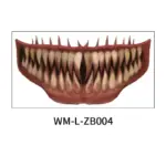 Halloween Mouth Tattoo Stickers Party Horror tag1