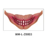 Halloween Mouth Tattoo Stickers Party Horror tag1