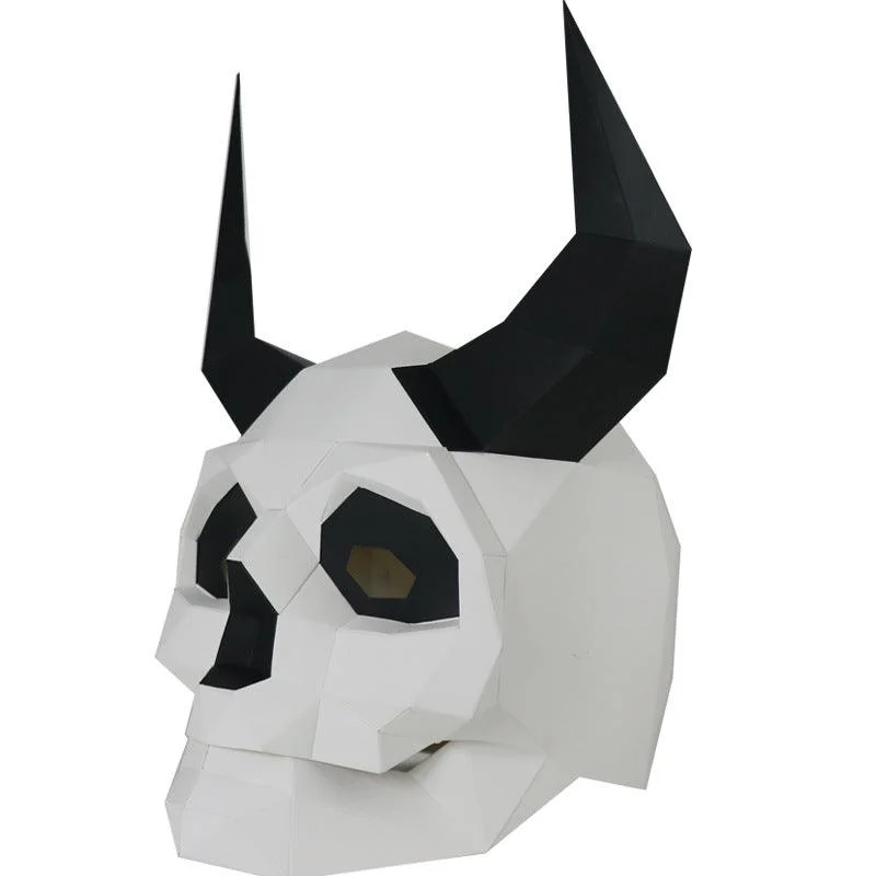 Halloween New Version Of The Devil Skull Creative DIY Mask Paper -  - #tag1#