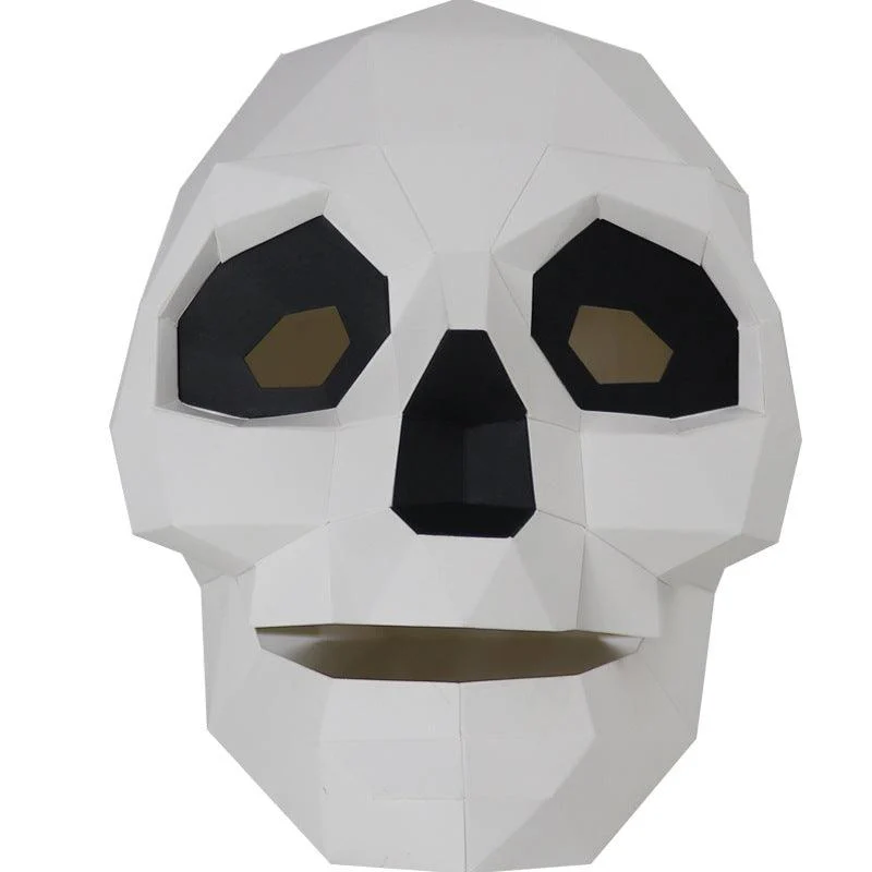 Halloween New Version Of The Devil Skull Creative DIY Mask Paper -  - #tag1#