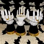 Halloween Palm Tray Candle Holder Halloween Witch Palm Candle Holder Decoration Home Decor tag1