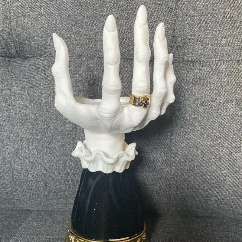 Halloween Palm Tray Candle Holder Halloween Witch Palm Candle Holder Decoration Home Decor tag1