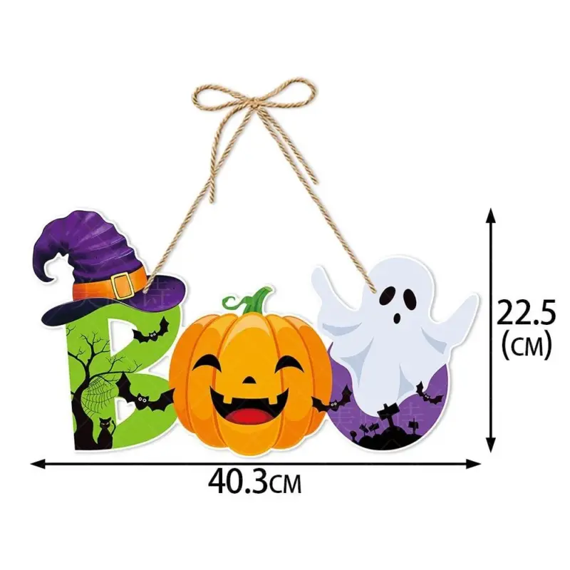 Halloween Party Decoration Pumpkin Bat Door Hanging tag1