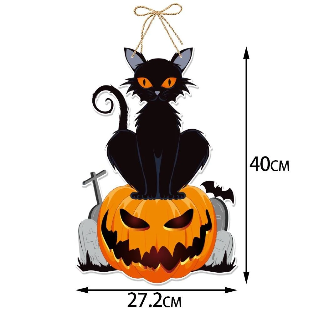 Halloween Party Decoration Pumpkin Bat Door Hanging -  - #tag1#
