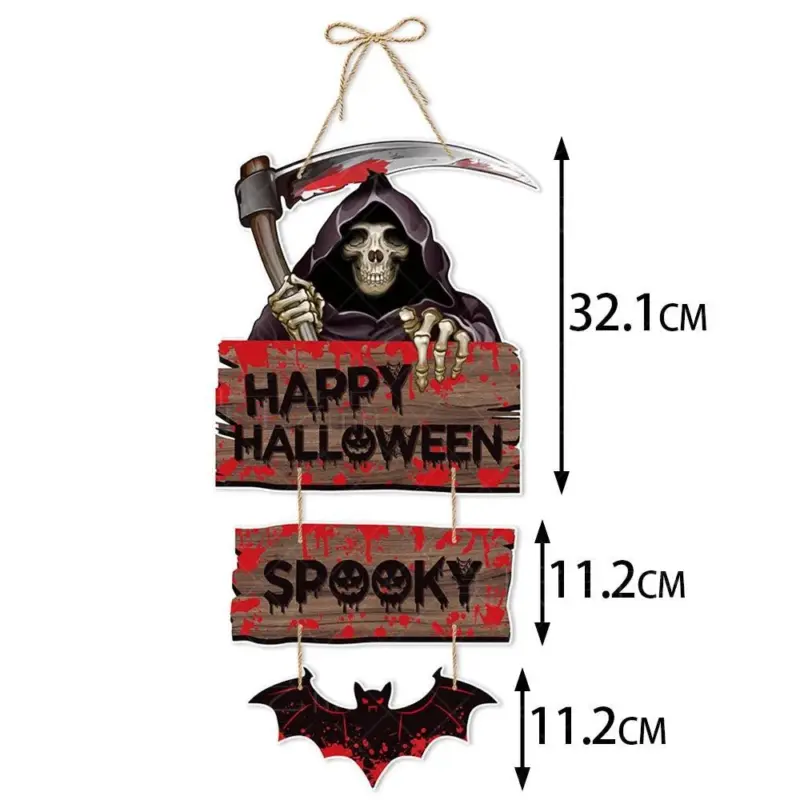 Halloween Party Decoration Pumpkin Bat Door Hanging tag1
