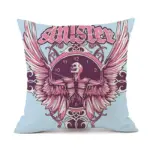 Halloween Personalized Retro Skull Linen Print Throw Pillow Cushion Cover tag1