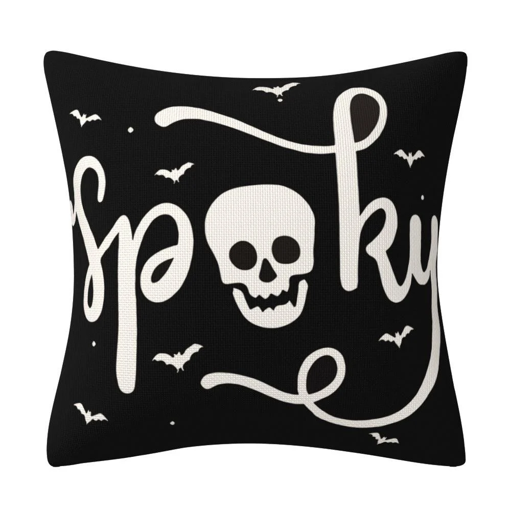 Halloween Pillow Cover Home Decoration Linen Cushion -  - #tag1#