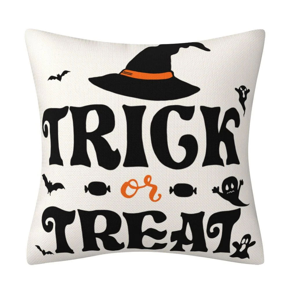 Halloween Pillow Cover Home Decoration Linen Cushion -  - #tag1#