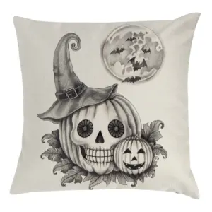 Halloween Pillow Cover Skull Pumpkin Home Sofa And Bedside Waist Cushion Cover