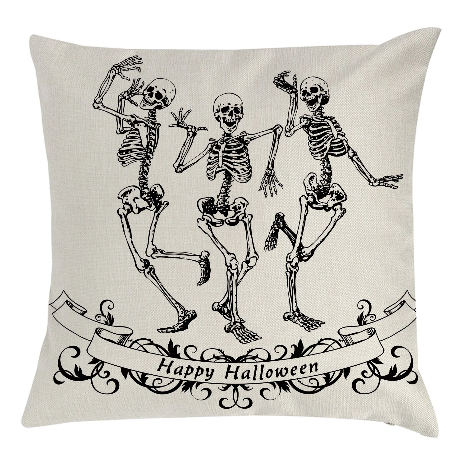 Halloween Pillow Cover Skull Pumpkin Home Sofa And Bedside Waist Cushion Cover -  - #tag1#
