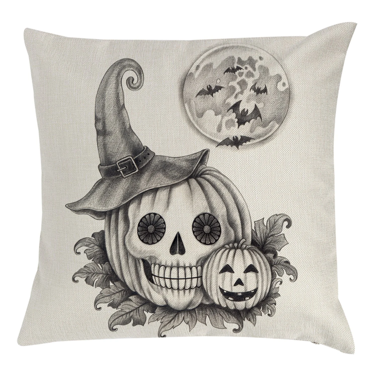 Halloween Pillow Cover Skull Pumpkin Home Sofa And Bedside Waist Cushion Cover -  - #tag1#