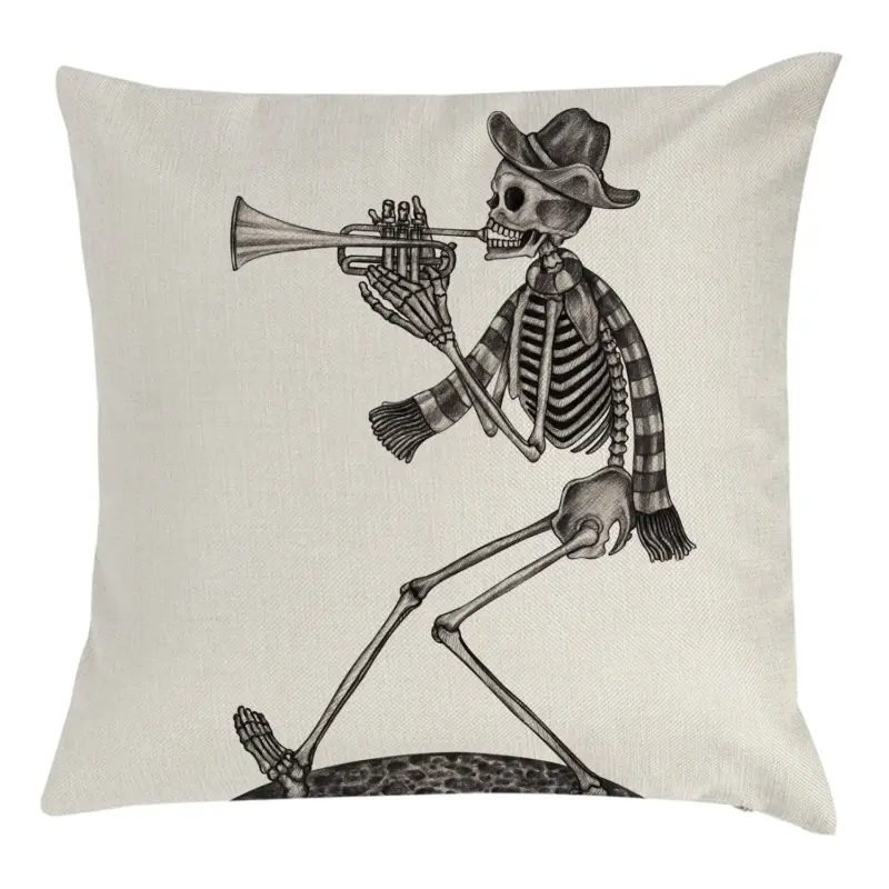 Halloween Pillow Cover Skull Pumpkin Home Sofa And Bedside Waist Cushion Cover tag1