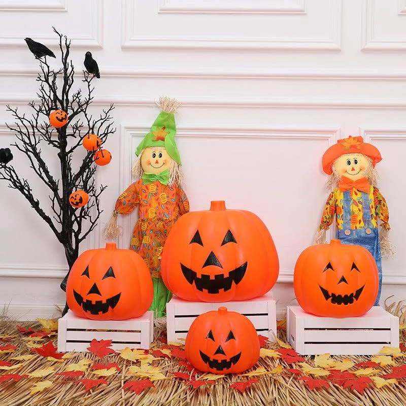 Halloween Plastic Luminous Pumpkin Lamp -  - #tag1#