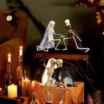 Halloween Plastic Skull Ghost Skeleton Decoration Props tag1