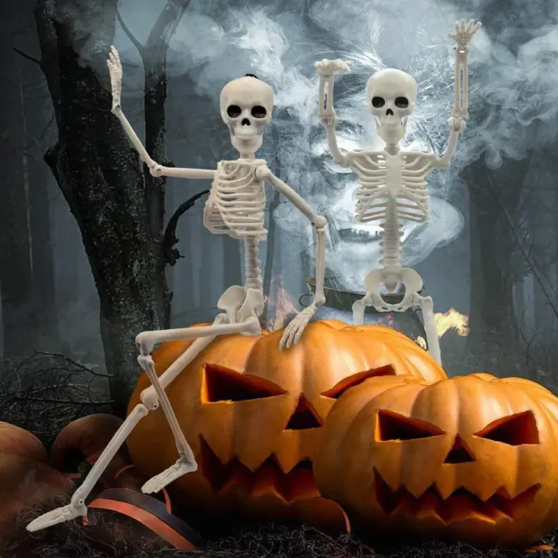 Halloween Plastic Skull Skeleton Model Scene Arrangement tag1