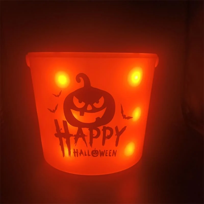 Halloween Portable Glowing Pumpkin Bucket -  - #tag1#