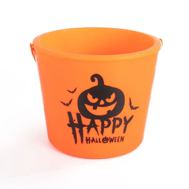 Halloween Portable Glowing Pumpkin Bucket tag1