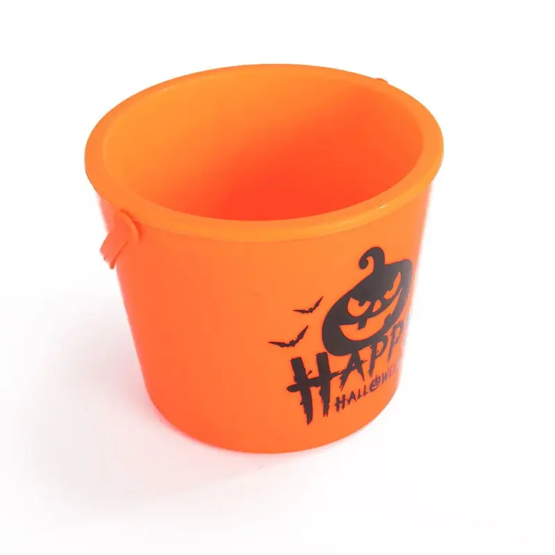 Halloween Portable Glowing Pumpkin Bucket tag1