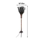 Halloween Pre lit Broom Venue Decoration Props tag1