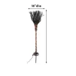 Halloween Pre lit Broom Venue Decoration Props tag1